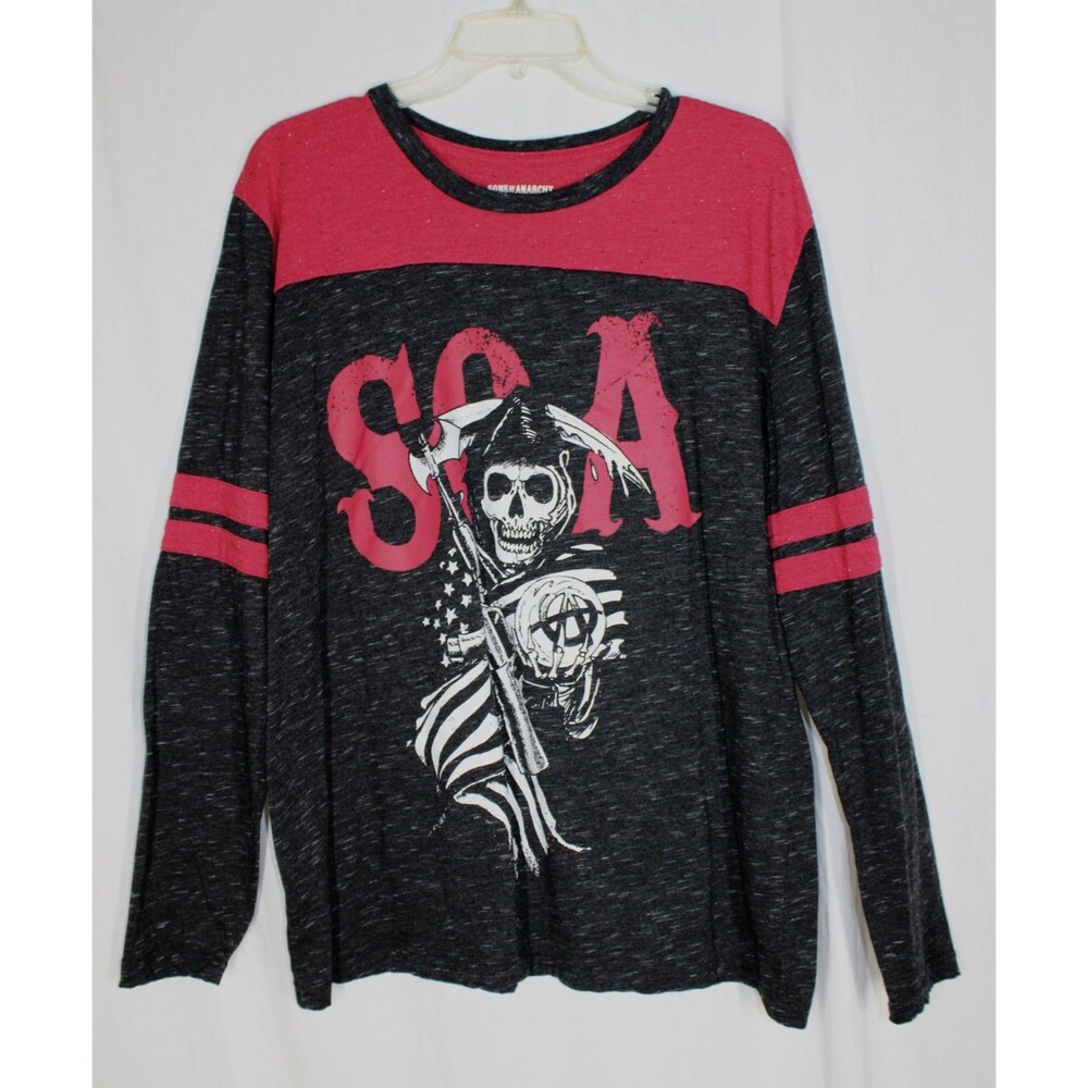 SONS OF ANARCHY Shirt Men XL SAMCRO Motorcycle Reaper Cotton Distressed NWOT